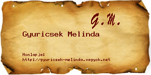 Gyuricsek Melinda névjegykártya
