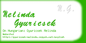 melinda gyuricsek business card